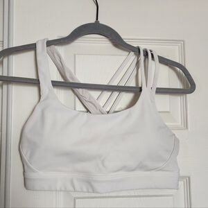 White Strappy Sports Bra Athleta